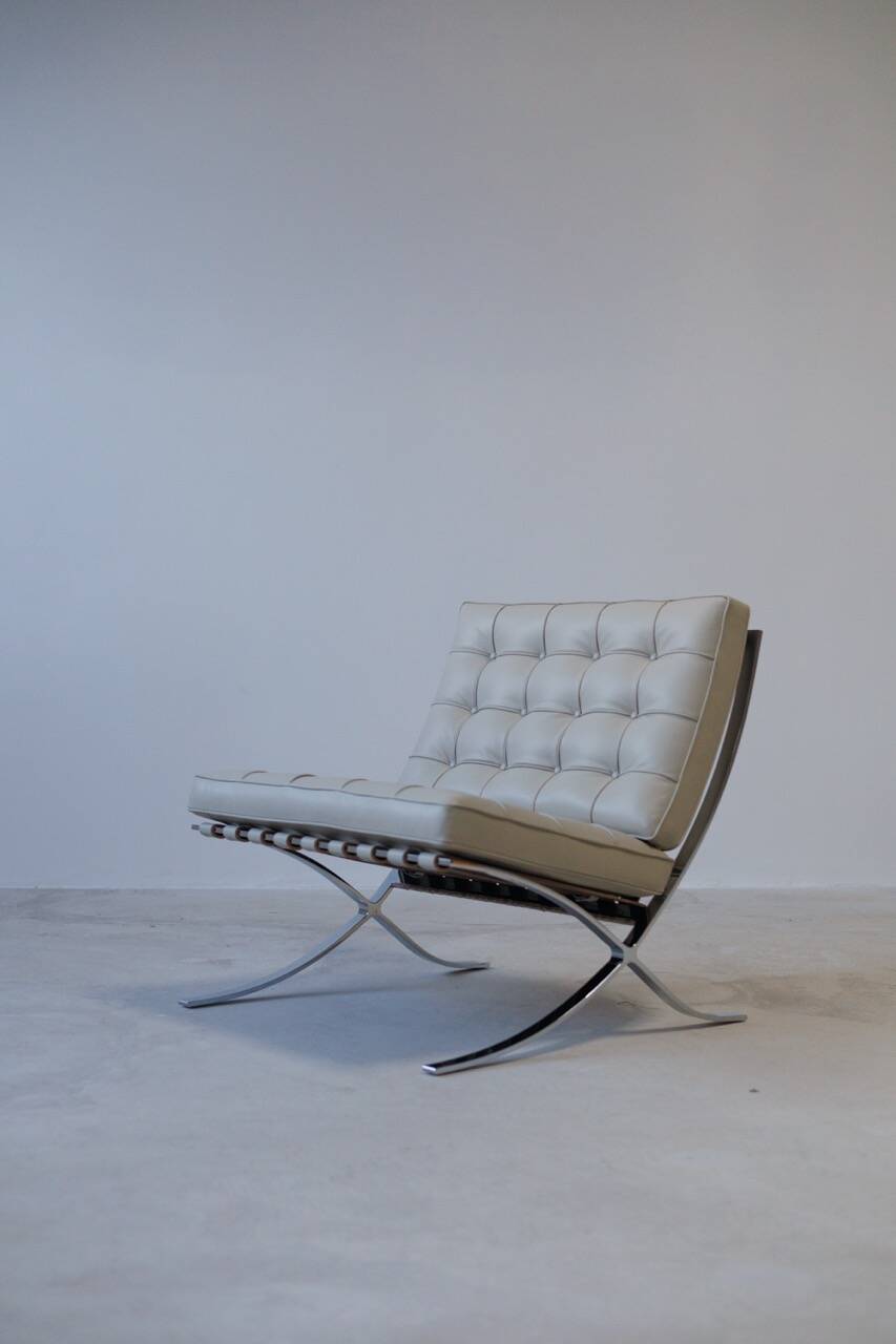 Chaise Barcelona Mies van der Rohe, Knoll - Cuir de beurre