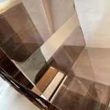 Set of 12 Michel Dumas lockers, smoked plexiglass and chrome insert.
