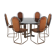 Dining room table and 6 chairs by Alessandro Alpizzi, 1970s, Set of 7