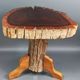 Brutalist teak stool or side table, 13 kg, 2 available D344 /1/