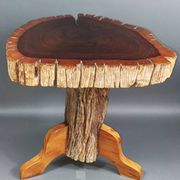 Tabouret ou bout de canapé brutaliste en teck 13 kg, 2 disponibles D344 /1/