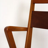 Ash & walnut dining chairs from Jitona Sobeslav, 1950