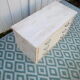 White patina low wooden commodity