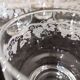 Set of 6 water glasses decorated with grapes and vine branches France