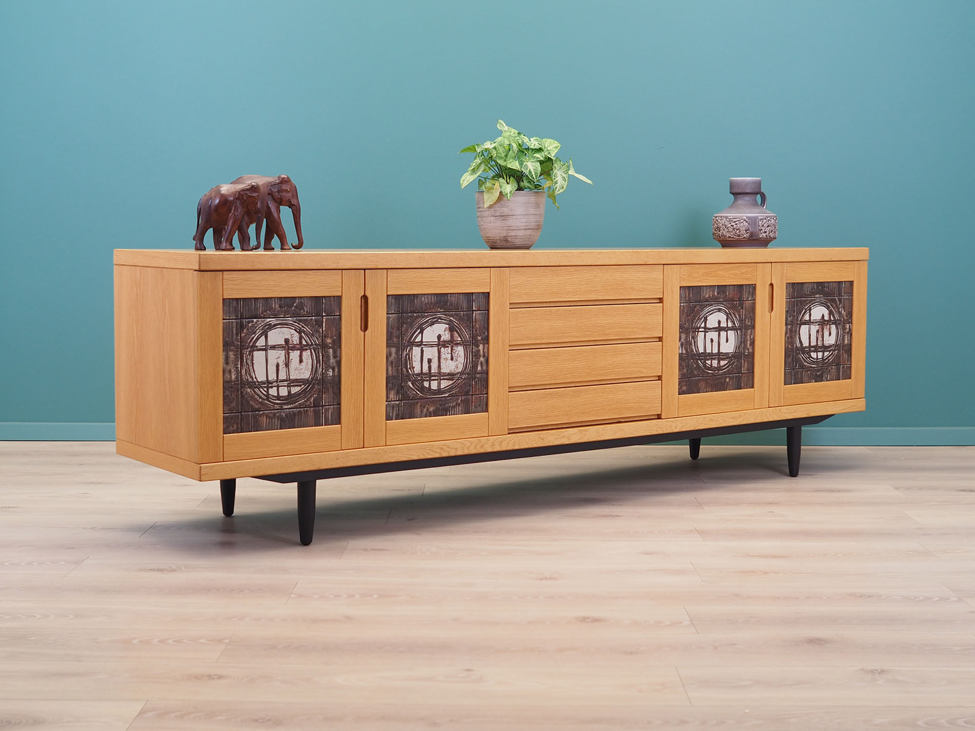 Ash sideboard, Danish design, 1970s, designer: Poul H. Poulsen, production: Gangsø Møbler
