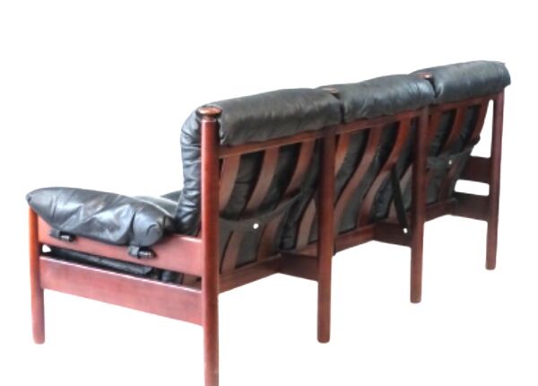 Canapé vintage en cuir scandinave vintage
