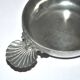 Old tastevin cup in shell pewter - hallmark crowned with flowers and clovers