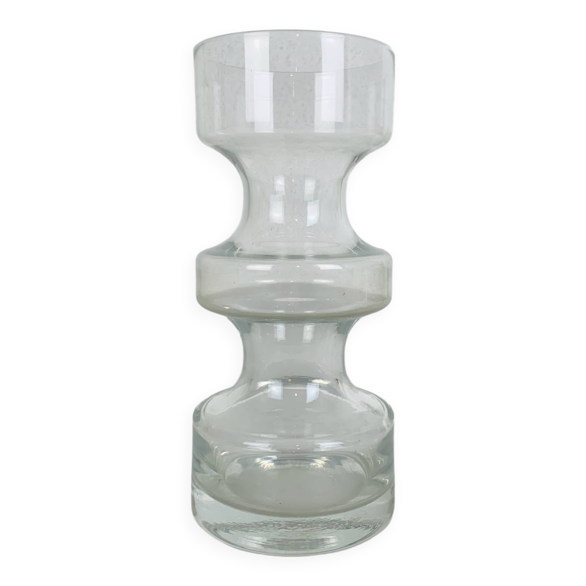 Scandinavian scroll vase, Riihimaki Tamara Aladin glass