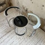 Trio of 70s chrome consoles