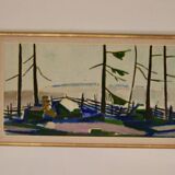 Winter day in the garden by Kåge Liefwendal 1960s