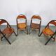 Set of Four Bauhaus Folding Chairs B751 by Ligna, Czechoslovakia 1930s