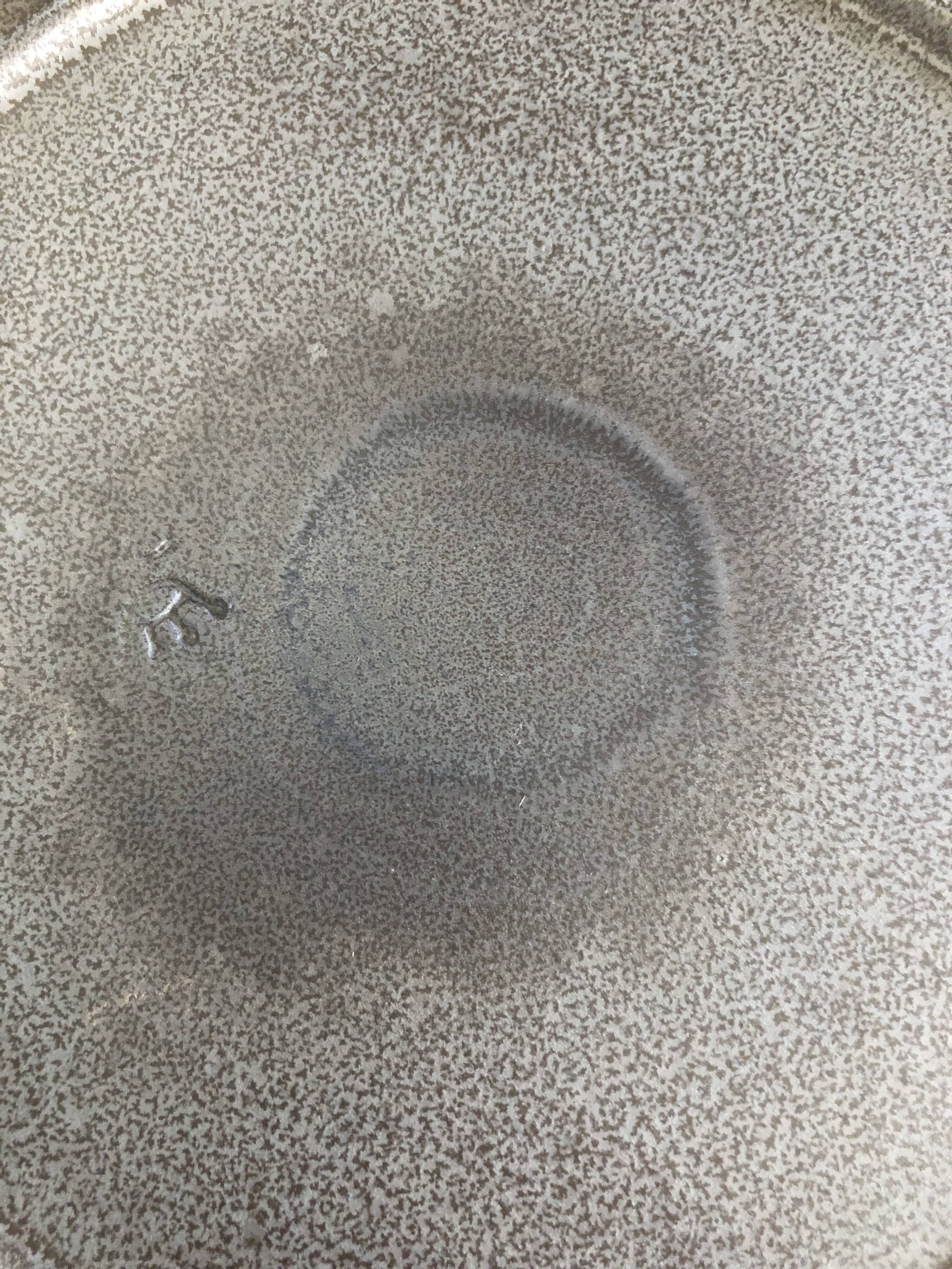 Matching biscuit earthenware dish and tile