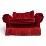 Hollywood Regency red lounge chair in Art Deco style, 1940