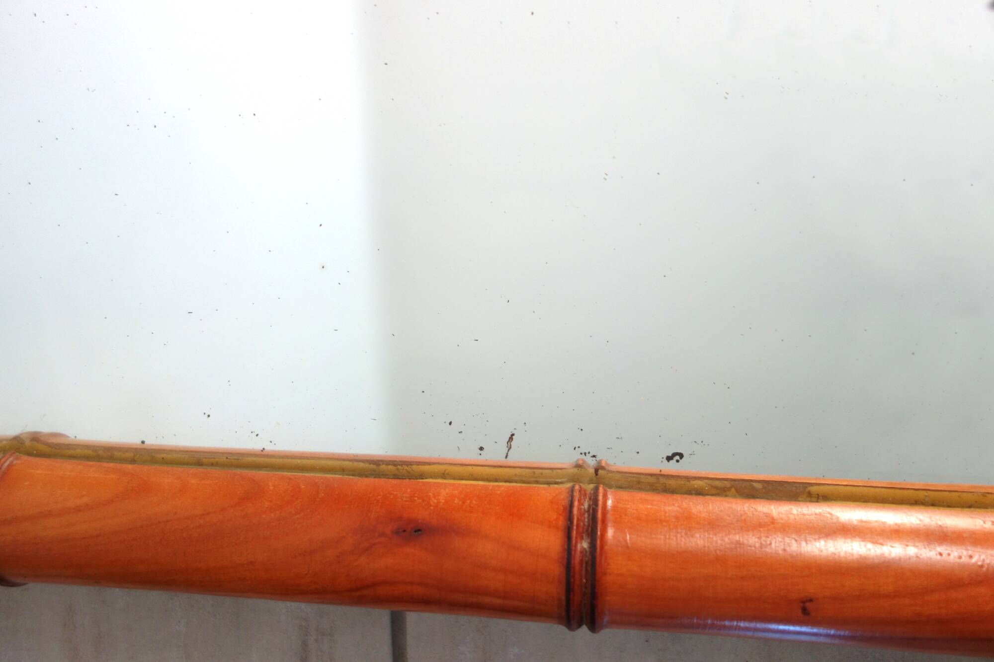 Large vintage bamboo mirror from the 20s