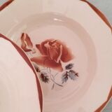 Hollow plates old earthenware Digoin Sarreguemines numbered vintage