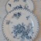 Plate duo Sarreguemines model Flore late 19th century