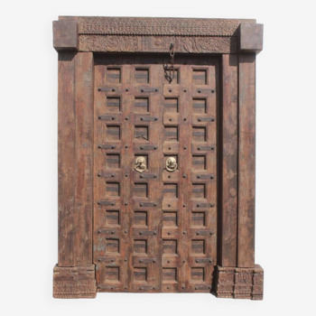 Old Indian Door in Old Teak