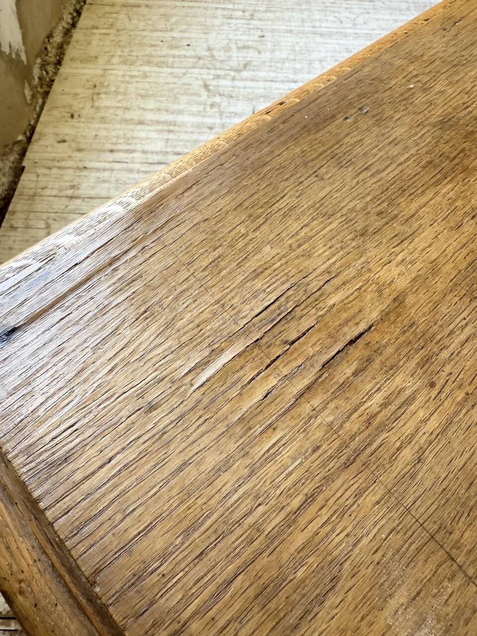 1950s oak office counter