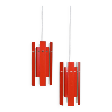 Set of 2 Fog & Mørup / Henning Rehhoff 'Cocktail' pendant lamps / Mid-century Danish modern design / 1970s
