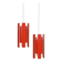 Set of 2 Fog & Mørup / Henning Rehhoff 'Cocktail' pendant lamps / Mid-century Danish modern design / 1970s