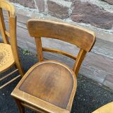 Set of vintage mismatched bistro chairs