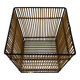 Vintage Rohe Noordwolde rattan basket by Dirk van Sliedrecht 60's Design