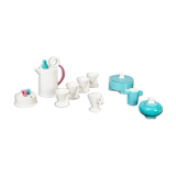 Marco Zanini Ceramic Coffee Set Hollywood Collection for Flavia Montelupe Italy 1980s