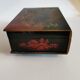 Ancient wood-lace-up jewelry box asian and mother-of-pearl decoration