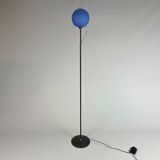 Italian design floorlamp with blue murano glass, 1990s