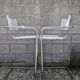 Italy 70's 2 leather bar stools