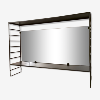 Metal string shelf, with mirror, 1960