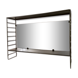 Metal string shelf, with mirror, 1960