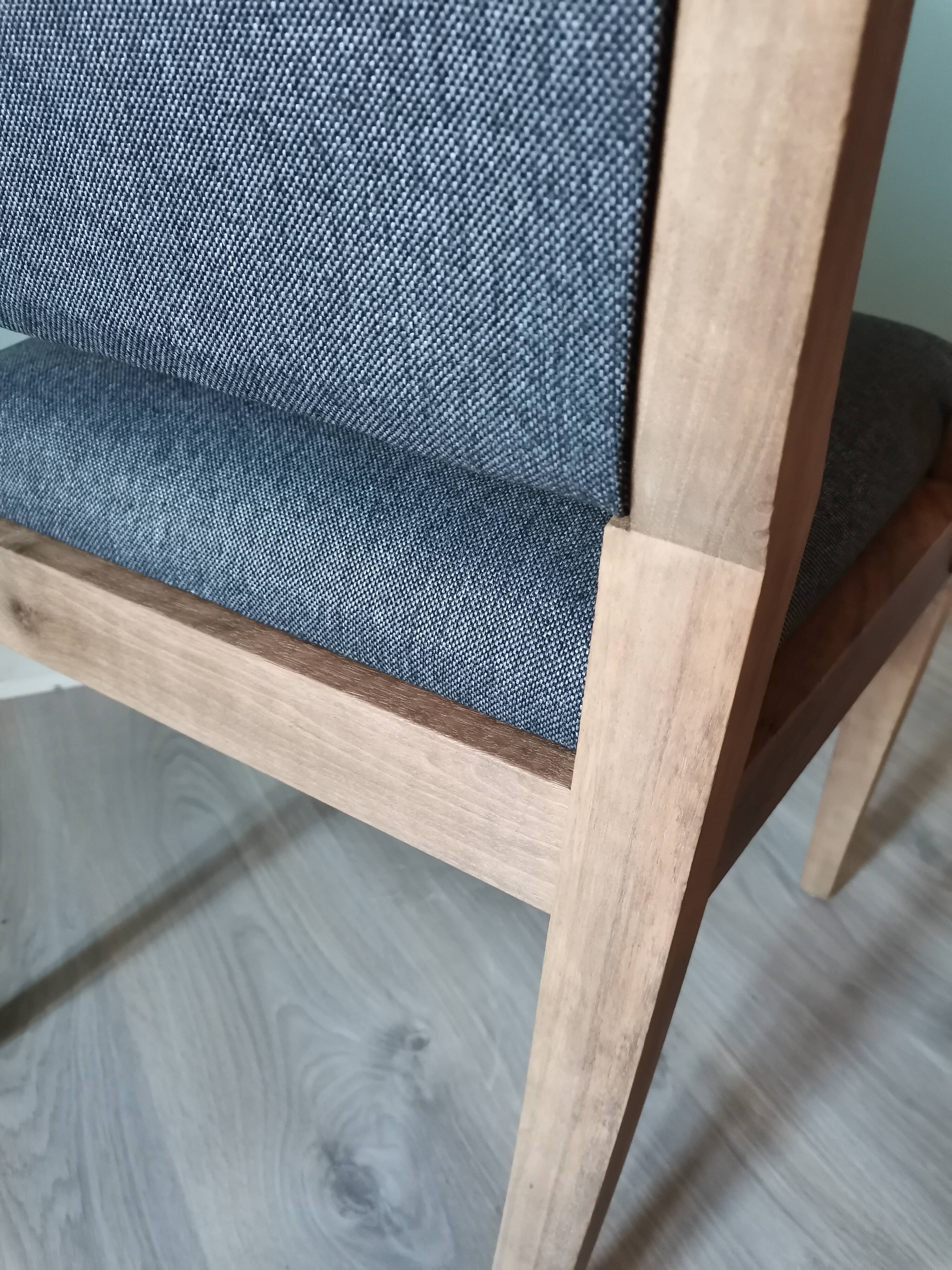 Art Deco grey armchairs