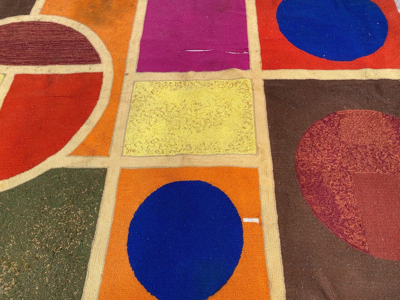 Tapis moderne polonais signé Tufté main 198x360 cm