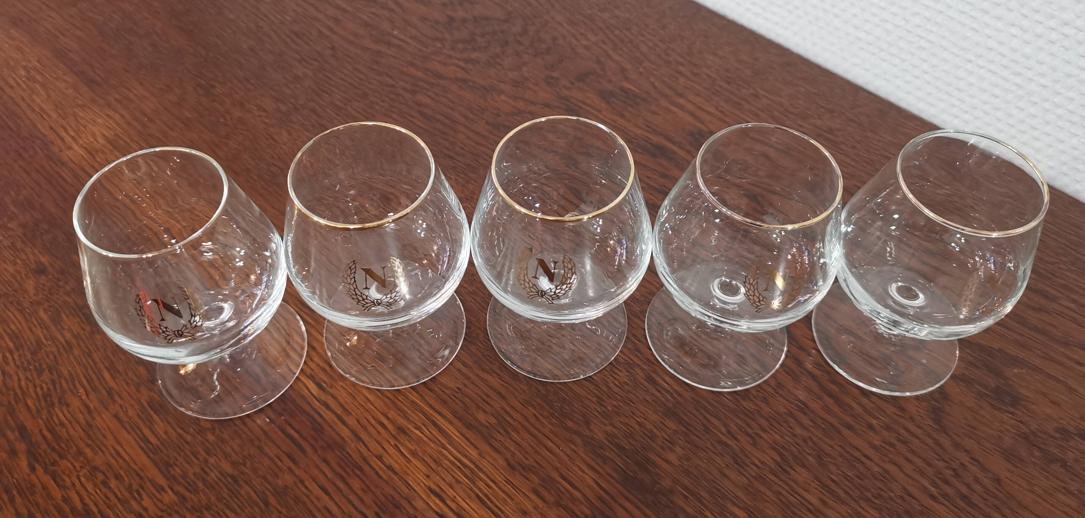 Lot de 5 verres à cognac "Napoléon"