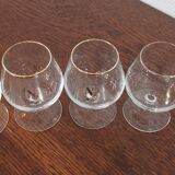 Set of 5 "Napoleon" cognac glasses