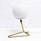 Table or hanging lamp in brass and opal glass 1970