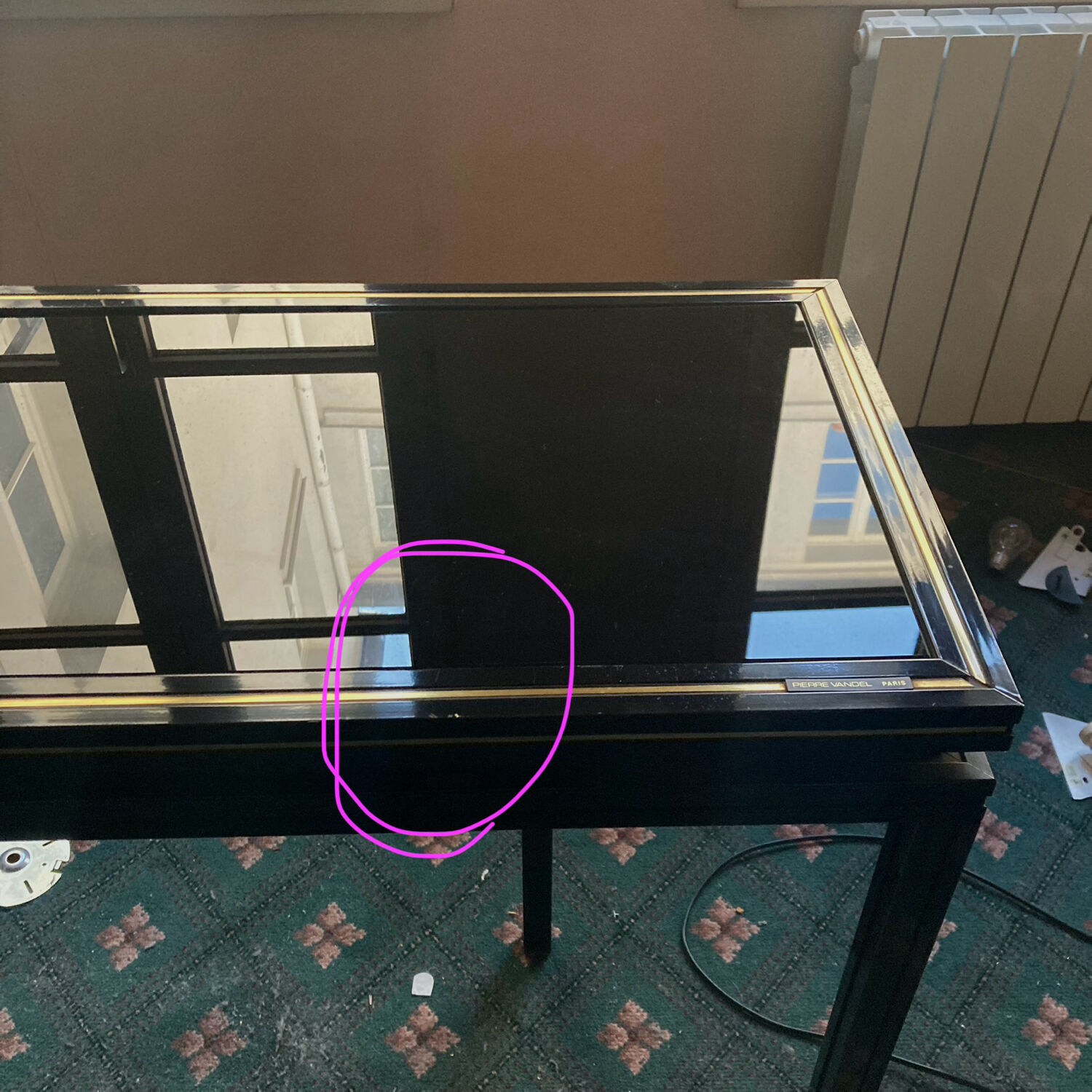 Console and mirror Pierre Vandel