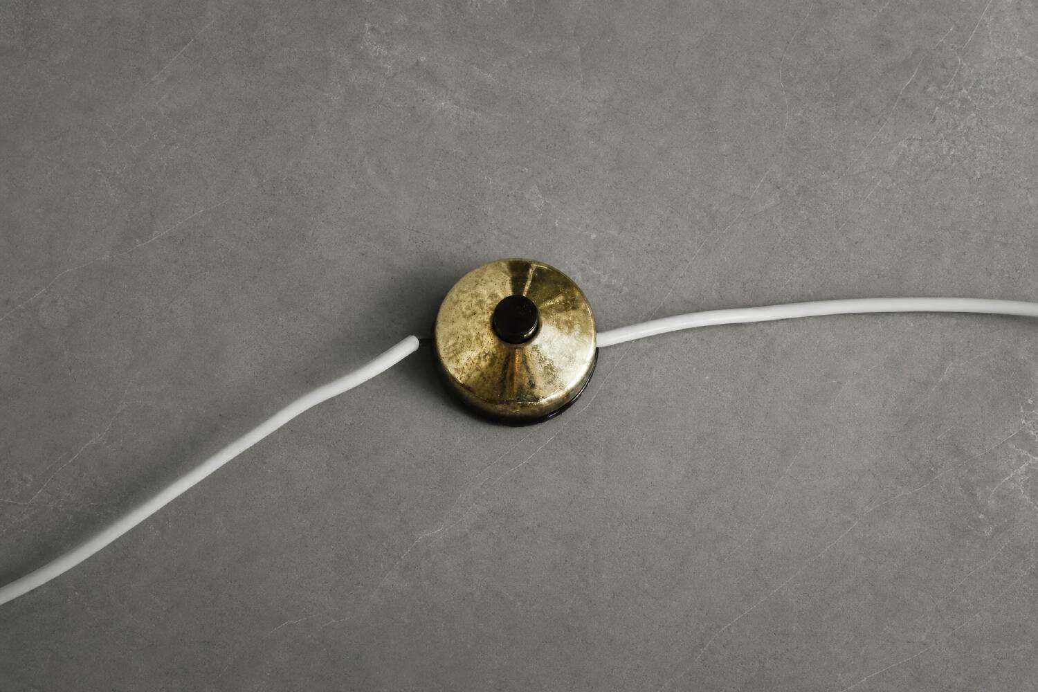 Vintage Mid-Century Scandinavian Modern Sculptural Gold Floor Lamp