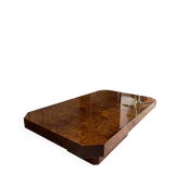 1970s elm burl coffee table / bar