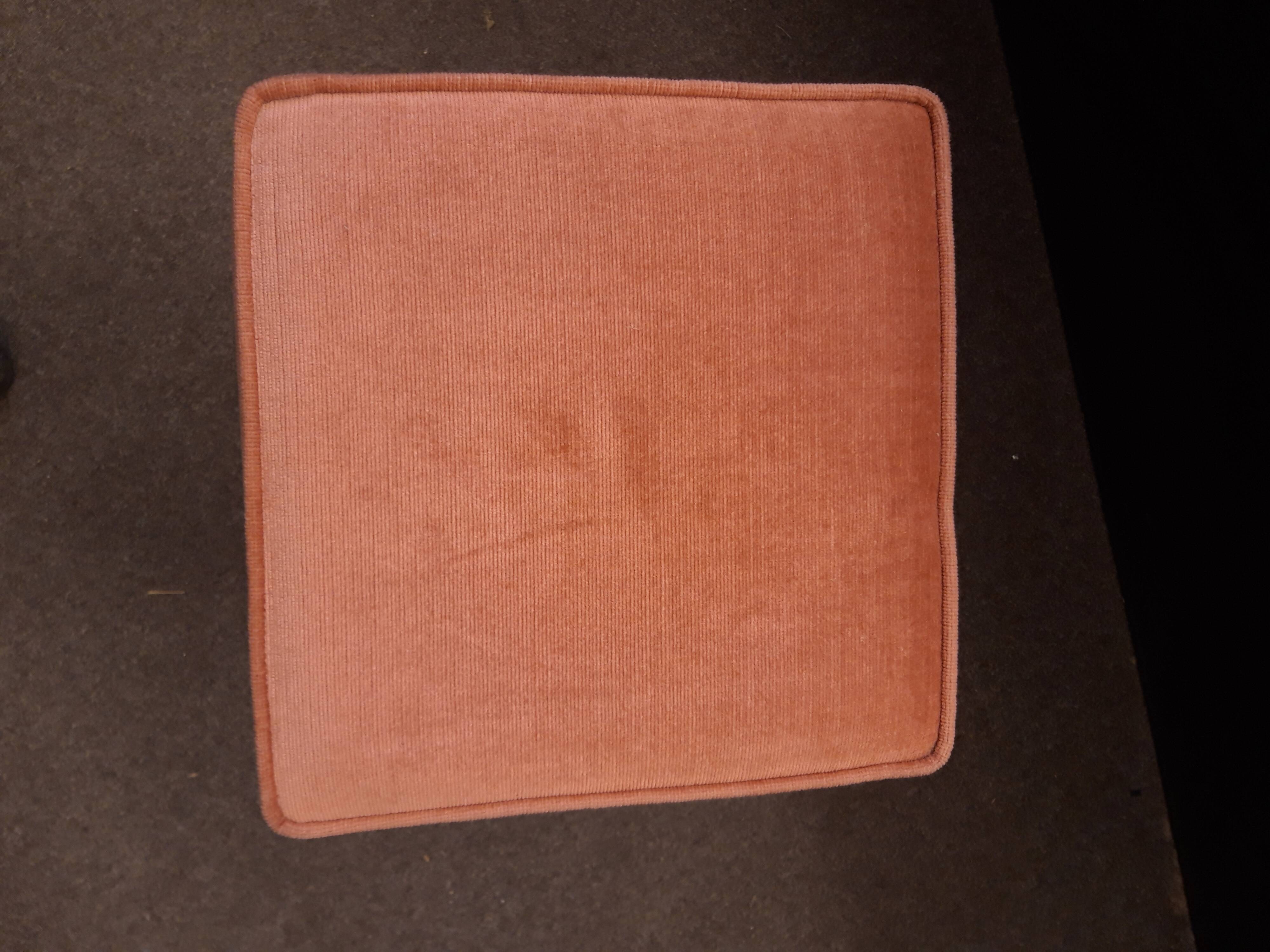 Metal stool with fabric seat