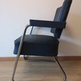 Industrial Pullman chair 60 sad vintage blue