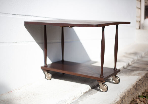 Desserte Vintage, Chariot Bois Vintage, table À Roulettes, table Vintage, table D'appoint, Trolley