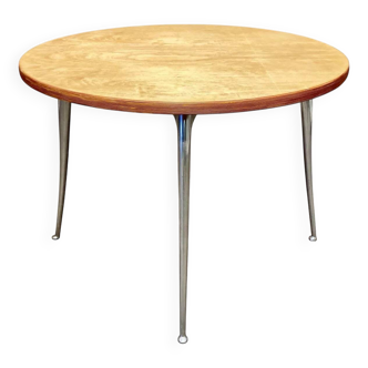 Table ronde scandinave avec piètement en aluminum