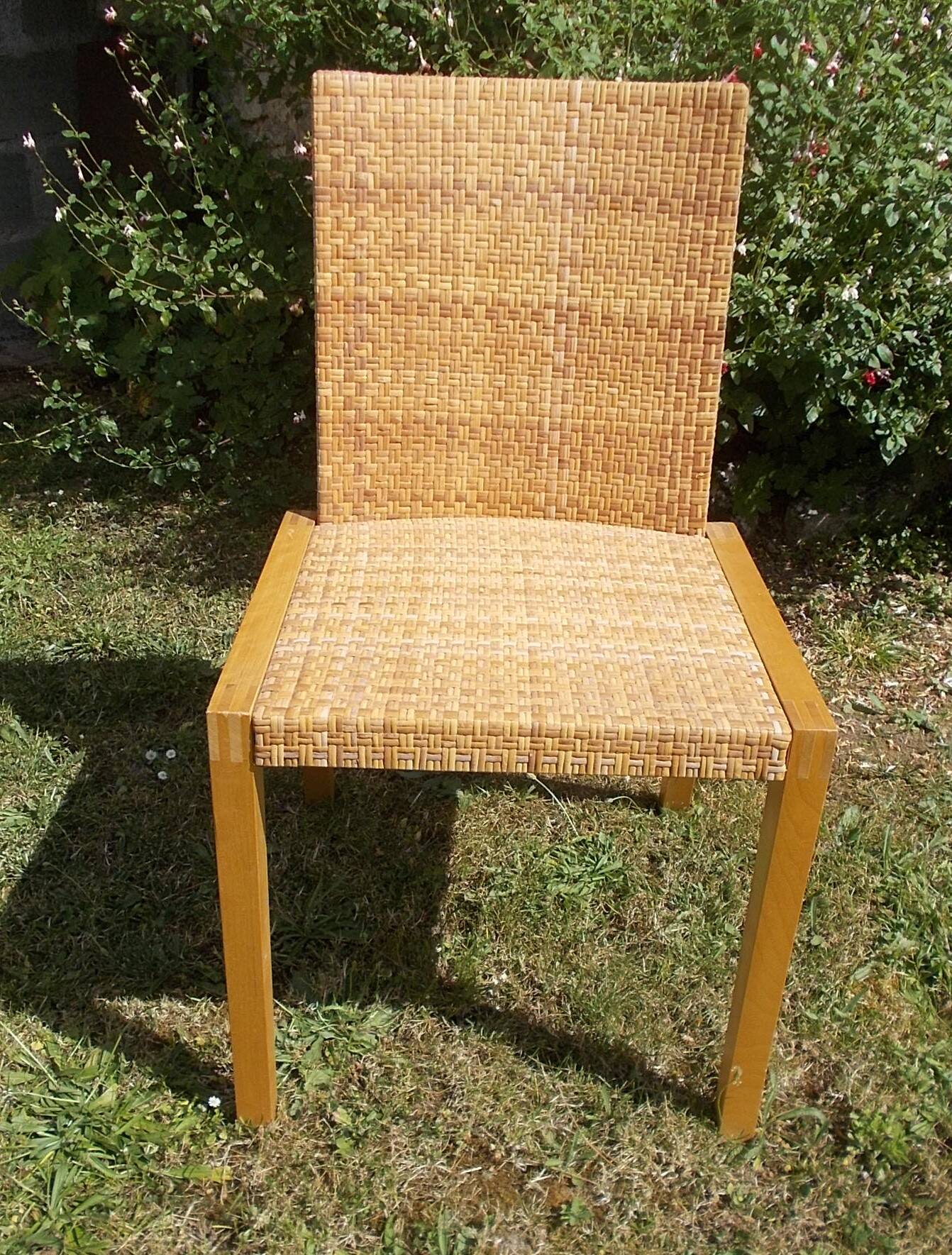 wicker wooden chair