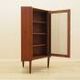 Danish teak corner display cabinet on tapered legs, 1960s
