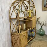 Vintage rattan shelf