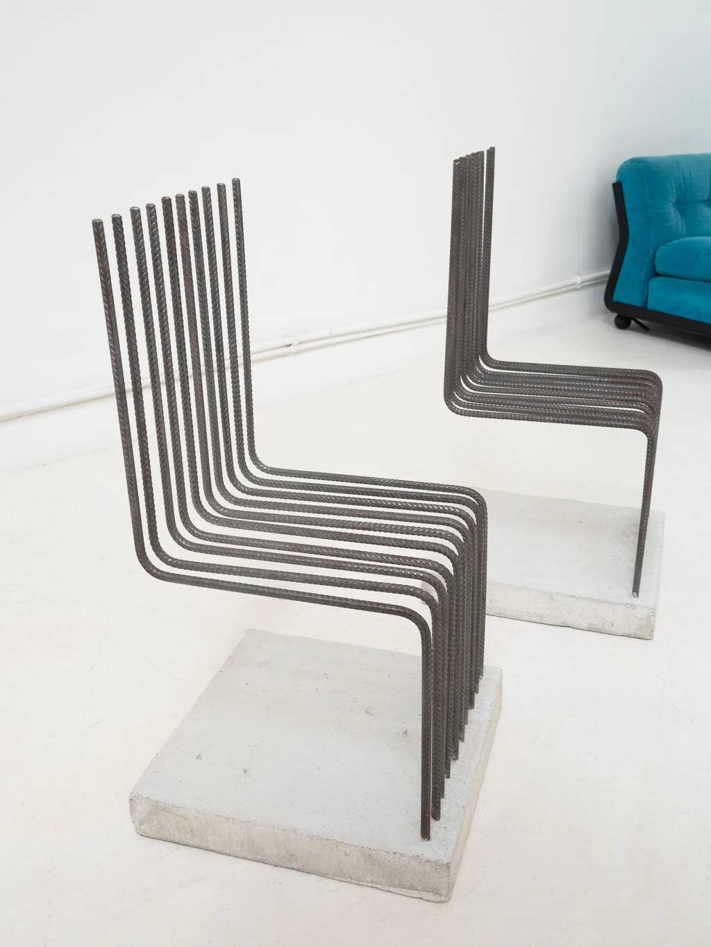 Postmodern 'Solid Chairs' attributed to Heinz Landes, Germany, 1986.