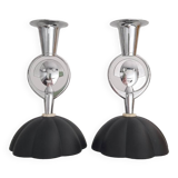 Pair of Alessi candlesticks designed by Alessandro Mendini