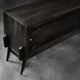 Mid-Century Modern Scandinavian Buffet in Dark Oak with Wooden and Metal Handles, 1960s